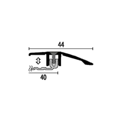 Profil diferenta de nivel PPS Küberit 386 | sistem cu surub AS 5-11,5 mm sau XXL 7-18 mm – bare 0,9-3 m