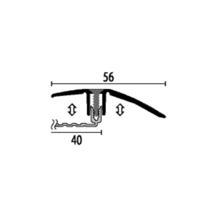 Profil diferenta de nivel PPS Küberit 386 | sistem cu surub AS 5-11,5 mm sau XXL 7-18 mm – bare 0,9-3 m