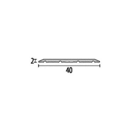 Profil trecere ultraplat aluminiu Küberit 441 | banda 40 x 2 mm aproape invizibila la trecere, autoadeziv sau cu surub – bare 0,9-5 m