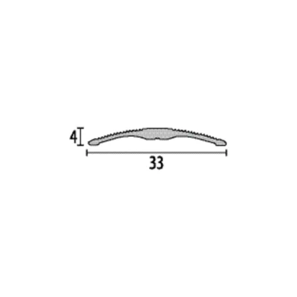 Profil trecere universal Küberit 231 | banda 33×4 mm, orice combinatie de pardoseli, autoadeziv sau cu surub – bare 1-5 m