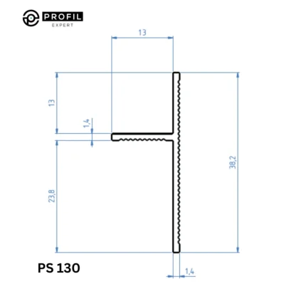 Tavan plutitor cu profil shadow gap PS130 | rost de umbra 13 mm cu banda LED, lumina indirecta care spala peretii – negru, alb, argintiu, bara 2,7 m