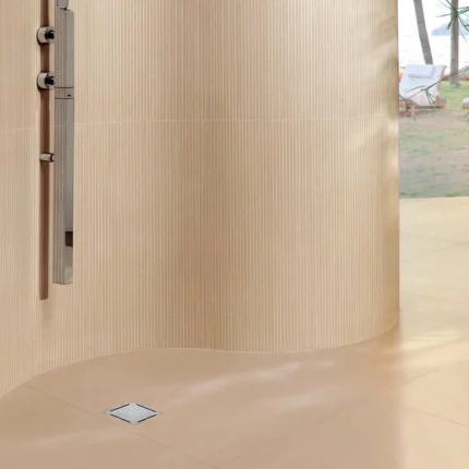 Scurgere patrata dus Square Drain SD Profilitec | inox AISI 316, H 5,6 cm, gratare Plano / Star / Tile placabil pentru gresie 6-20 mm