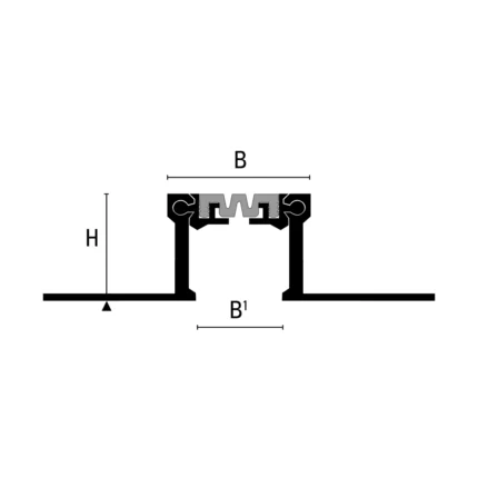 Sectiune cotata Profil rost dilatatie structural Jointec GR-GRL Profilitec - desen tehnic producator