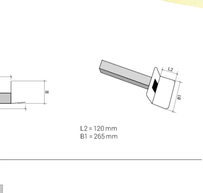 Rigola perimetrala balcon si terasa Showertec STC-DP Profilitec | dren orizontal in panta din TPE, flansa pentru membrana Foiltec – set 2 buc