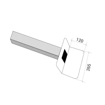 Rigola perimetrala balcon si terasa Showertec STC-DP Profilitec | dren orizontal in panta din TPE, flansa pentru membrana Foiltec – set 2 buc