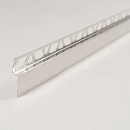 Profil frontal placare dus Showertec STKF Profilitec | inox periat sau negru periat, pentru gresie de 8-12,5 mm – bara 1,35 m