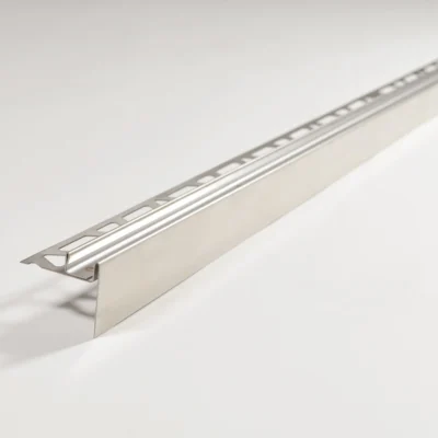Profil compensare panta dus cu canal de sticla Showertec STKPV Profilitec | inox periat sau negru periat, 13×35 / 13×48 mm, versiuni dreapta-stanga