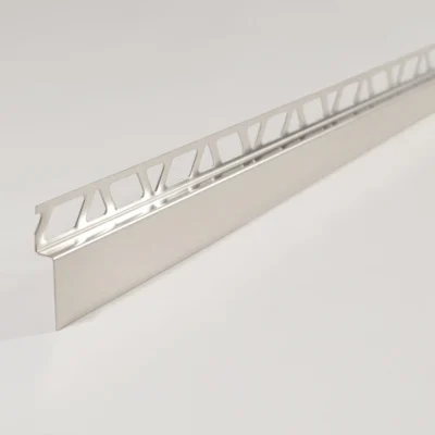 Profil conic compensare panta dus la perete Showertec STKR Profilitec | inox periat sau negru periat, pentru gresie de 8-12,5 mm, versiuni dreapta-stanga